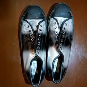 Black and silver, Jack Purcell, men's 10 Converse